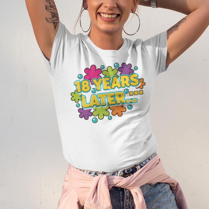 Cartoons Retro 18 Years Later Groovy Pop Art Nostalgia Unisex Jersey T-Shirt