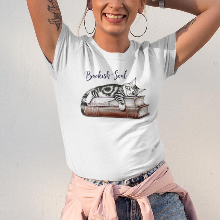 Cat Life Books And Cats Cat Lover Cat Mom Book Lovers Unisex Jersey T-Shirt Cat Life Books And Cats Cat Lover Cat Mom Book Lovers Unisex Jersey T-Shirt
