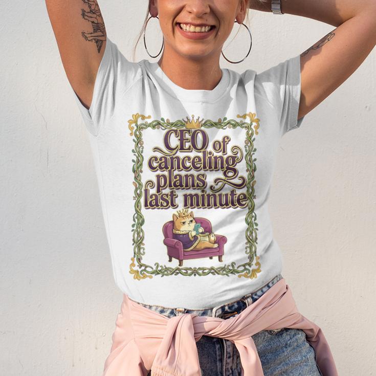 CEO Of Canceling Plans Flake Introvert Friend Premium Tri-Blend Unisex Jersey T-Shirt