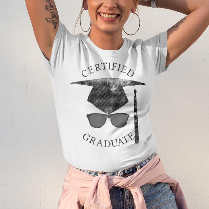 Certified Graduate Vintage Mortarboard Graduation Unisex Jersey T-Shirt