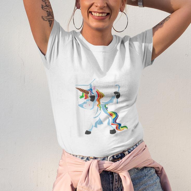 Class Of 2018 Graduation Dabbing Unicorn Unisex Jersey T-Shirt