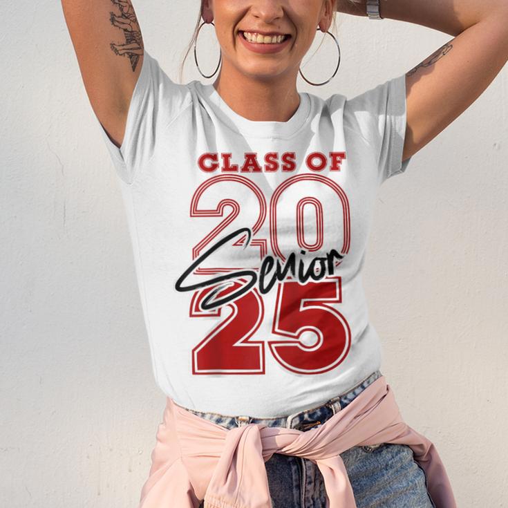 Class Of 2025 Senior 2025 Graduation Red Raglan Baseball Tee Unisex Jersey T-Shirt