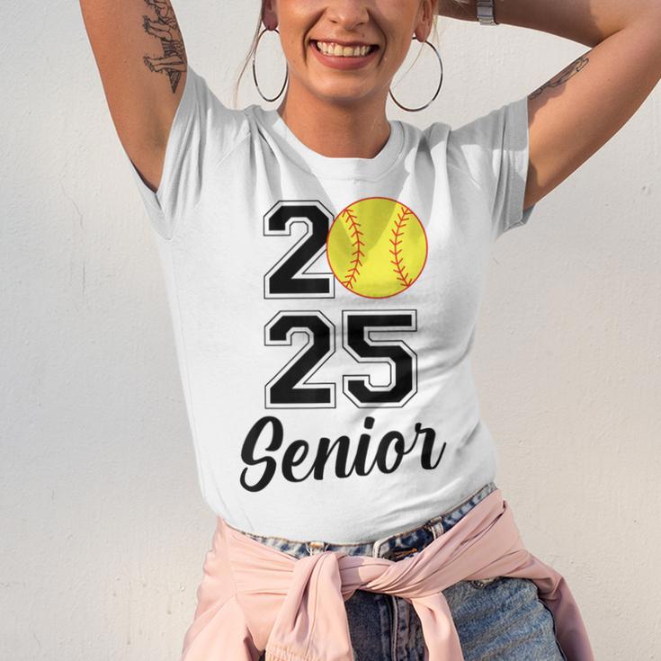 Class Of 2025 Softball Senior Graduation Graduate Women Unisex Jersey T-Shirt