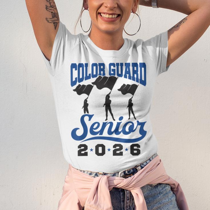 Color Guard Senior 2026 Flags Marching Band Graduation Grad Unisex Jersey T-Shirt