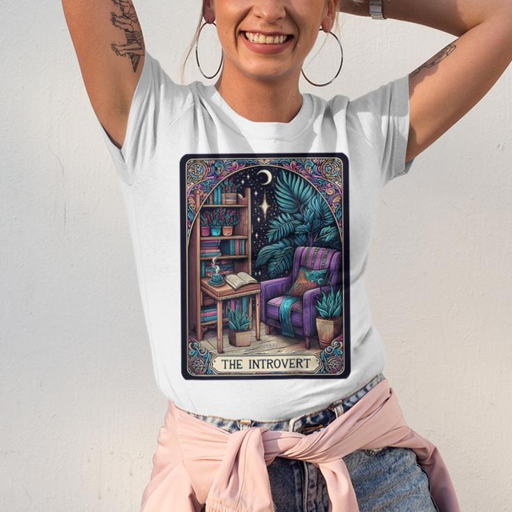 Color Graphic The Introvert Tarot Card Raglan Baseball Tee Unisex Jersey T-Shirt