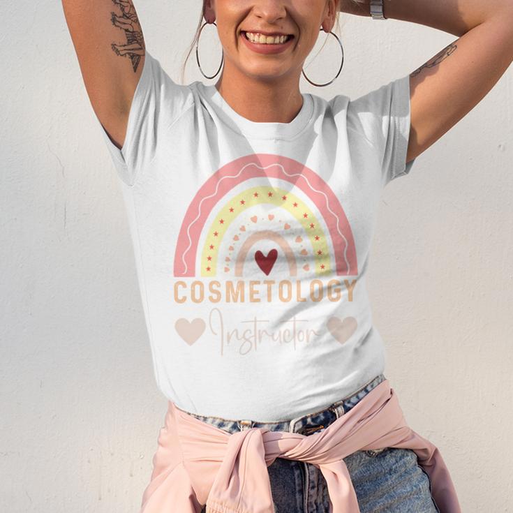 Cosmetology Instructor Cosmetologist Graduation Rainbow Unisex Jersey T-Shirt