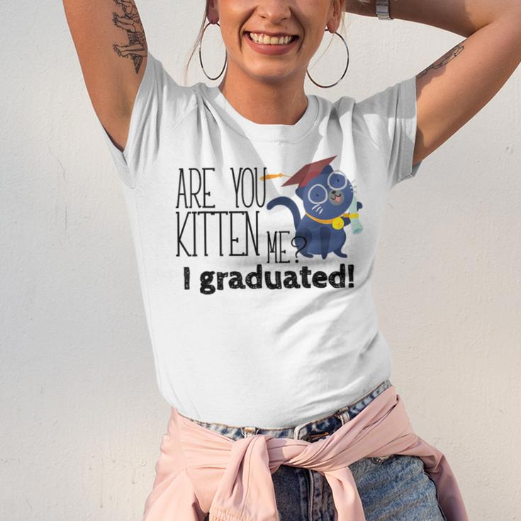 Cute Graduation Cat Masters High School T-Shirt For Men Women Kids Unisex Jersey T-Shirt