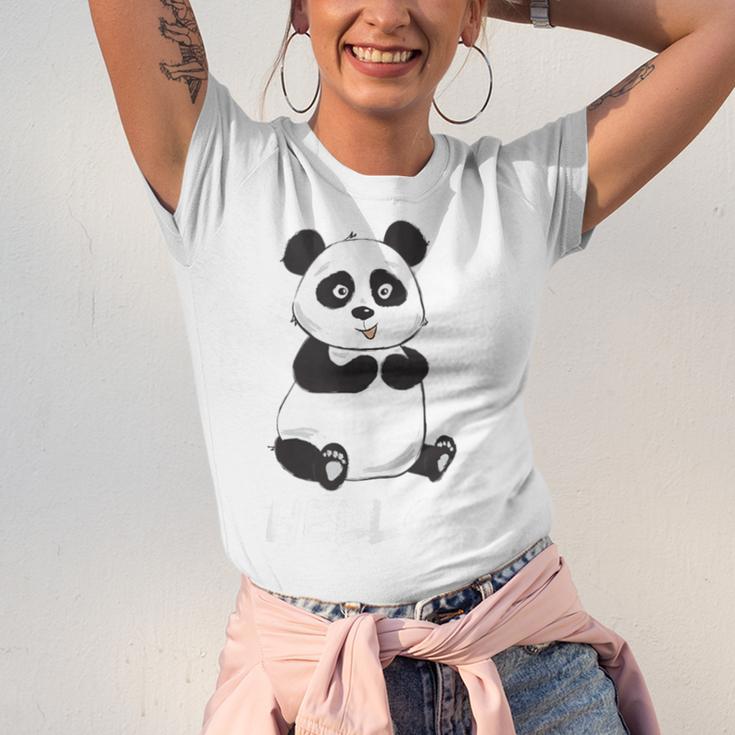 Cute Introvert Vibes – Panda Hello & Goodbye Unisex Jersey T-Shirt Cute Introvert Vibes – Panda Hello & Goodbye Unisex Jersey T-Shirt