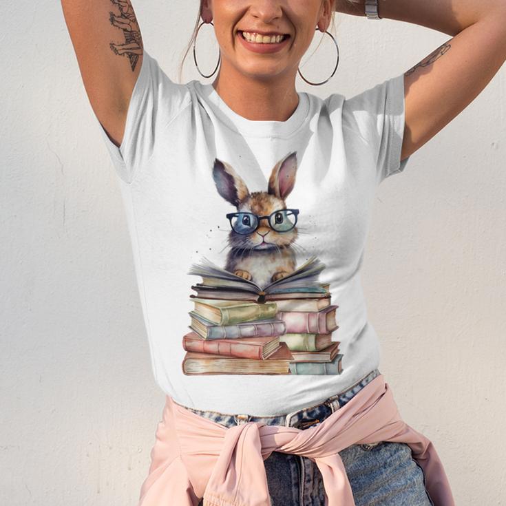 Cute Reading Bunny With Glasses Books Bookworm Reader Book Premium Tri-Blend Unisex Jersey T-Shirt Cute Reading Bunny With Glasses Books Bookworm Reader Book Premium Tri-Blend Unisex Jersey T-Shirt