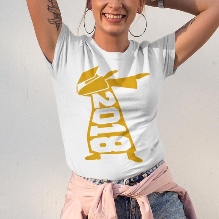 Dabbing Graduation Class Of 2018 T-Shirt School Colors Unisex Jersey T-Shirt