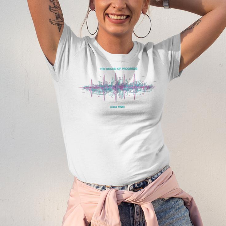 DIAL UP Modem Sound Of Progress 1996 Gen X Tech Nostalgia Premium Tri-Blend Unisex Jersey T-Shirt