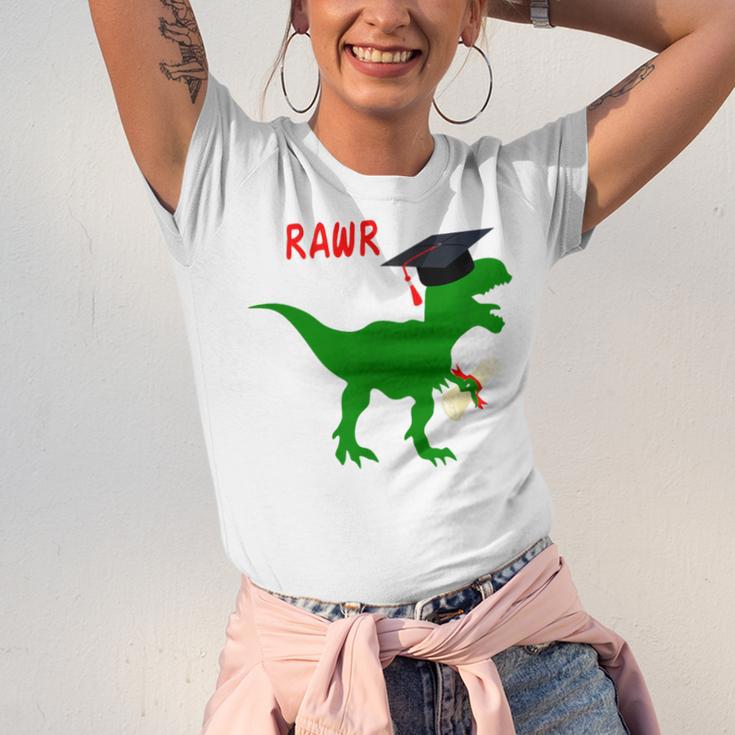Dinosaur Rawr Diploma Graduate Graduation Unisex Jersey T-Shirt