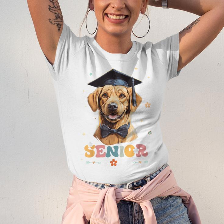 Dog Class Of 2024 Graduation Senior 2024 Men Women Girls Kids Unisex Jersey T-Shirt