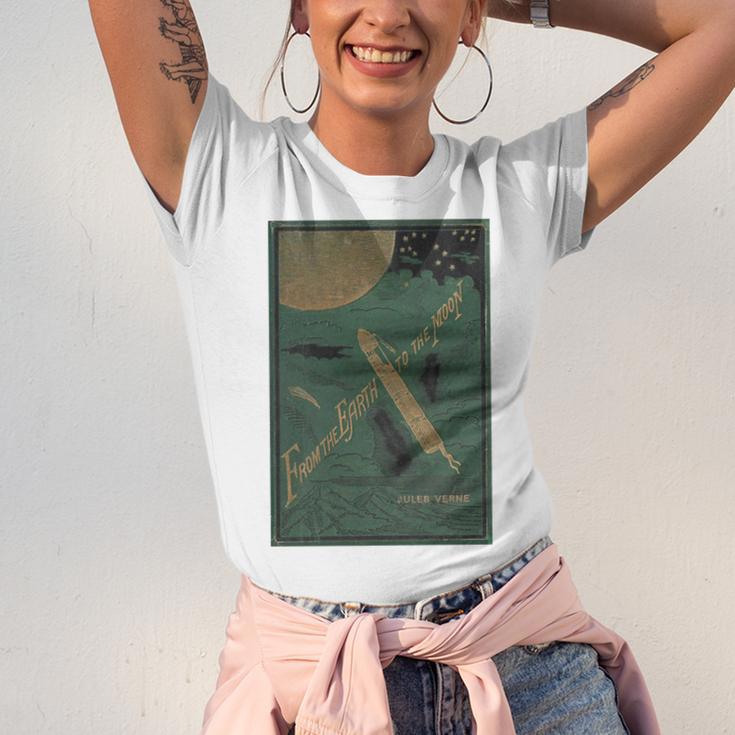 From The Earth To The Moon Book Cover 1874 Premium Unisex Jersey T-Shirt