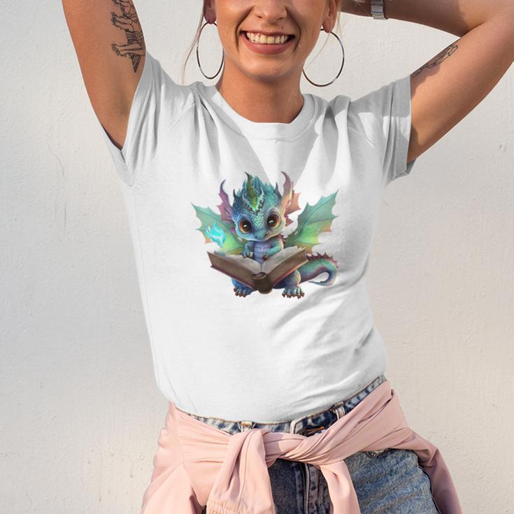 Easily Distracted By Dragon And Books Introvert Shirt Unisex Jersey T-Shirt