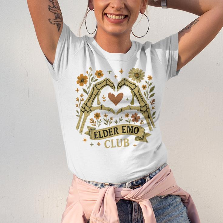Elder Emo Club Skeleton Hands Heart Nostalgia Premium Tri-Blend Unisex Jersey T-Shirt Elder Emo Club Skeleton Hands Heart Nostalgia Premium Tri-Blend Unisex Jersey T-Shirt