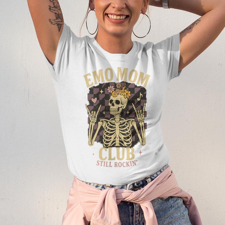 Emo Mom Club Still Rockin Skeleton Nostalgia Women Mother Unisex Jersey T-Shirt
