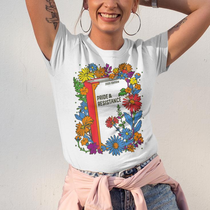 Equal Rights Book Flower Resist Feminist LGBTQ Floral Unisex Jersey T-Shirt