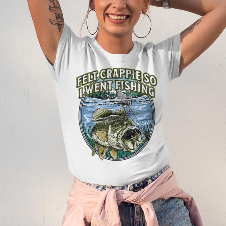 Felt Crappie So I Went Fishing Introvert Lakes Antisocial Raglan Baseball Tee Unisex Jersey T-Shirt Felt Crappie So I Went Fishing Introvert Lakes Antisocial Raglan Baseball Tee Unisex Jersey T-Shirt