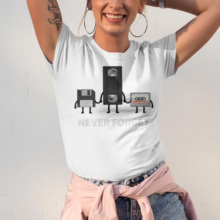 Never Forget Retro Nostalgia Tapes Throwback 80s Premium Tri-Blend Unisex Jersey T-Shirt