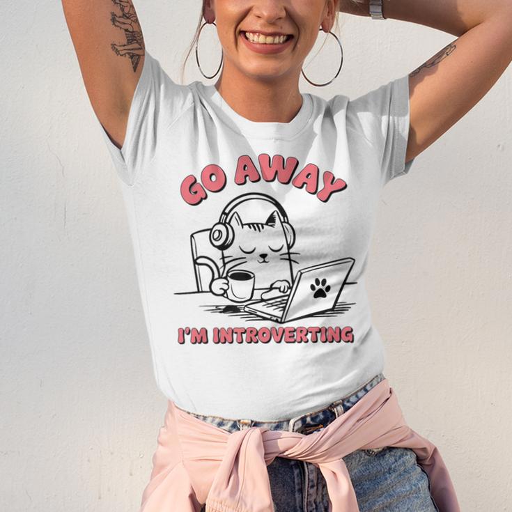 Go Away I´m Introverting Stay Home Socially Awkward Unisex Jersey T-Shirt Go Away I´m Introverting Stay Home Socially Awkward Unisex Jersey T-Shirt