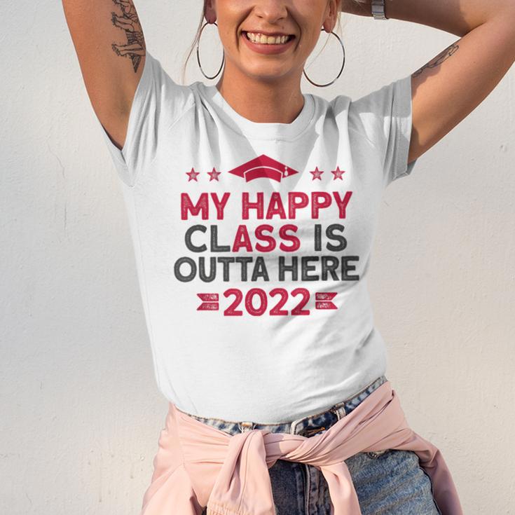 Graduation 2022 My Happy Class Is Outta Here Senior Unisex Jersey T-Shirt