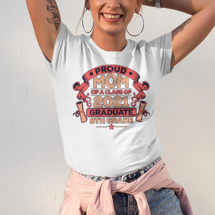 Graduation Proud Mom Of 8th Grade Graduate Unisex Jersey T-Shirt
