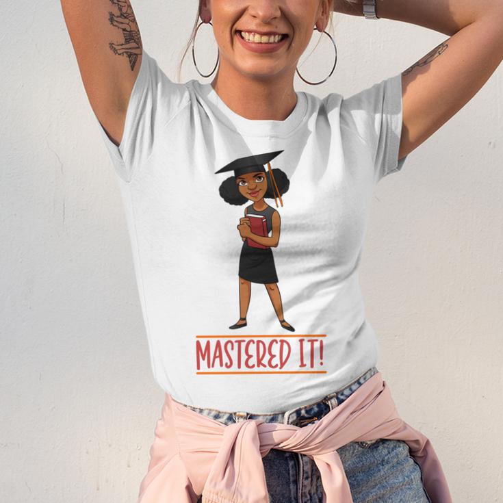 Graduation Woman Tshirt Black Melanin Masters Degree Unisex Jersey T-Shirt