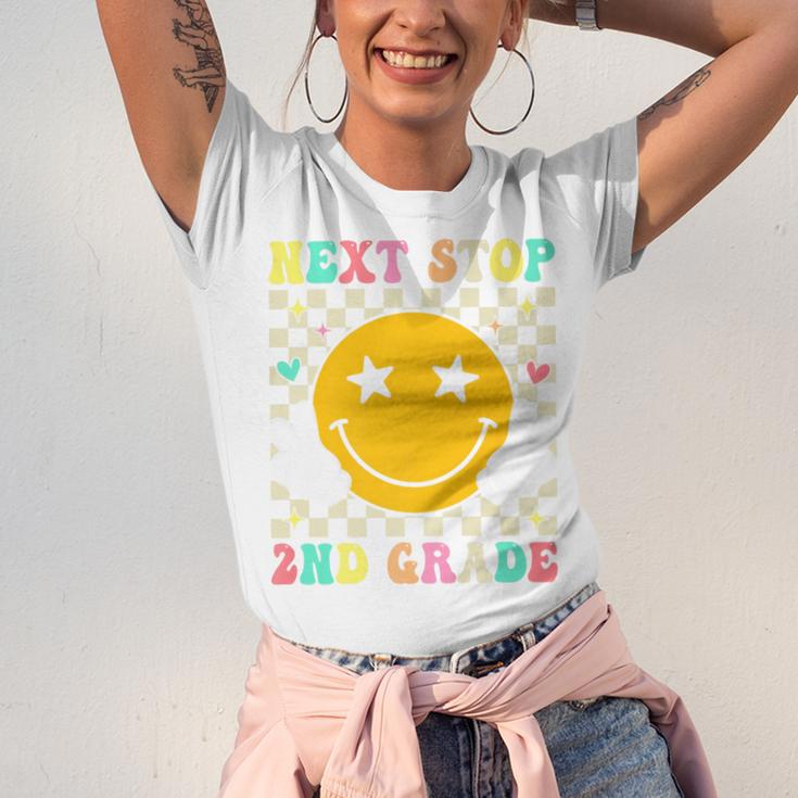 Groovy Next Stop 2nd Grade 1st Grade Graduation 2025 Premium Unisex Jersey T-Shirt