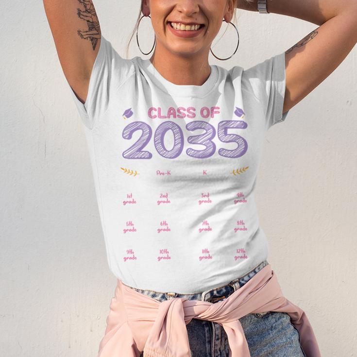 Grow With Me Graduation First Day Of School Class Of 2035 Unisex Jersey T-Shirt