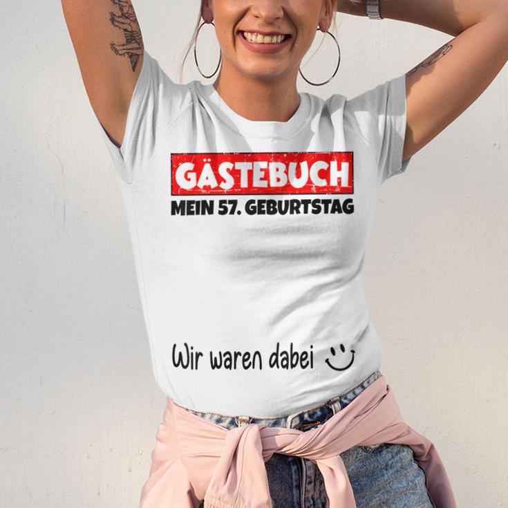 Guest Book Wir Waren Dabei Mein 57 Geburtstag German Unisex Jersey T-Shirt