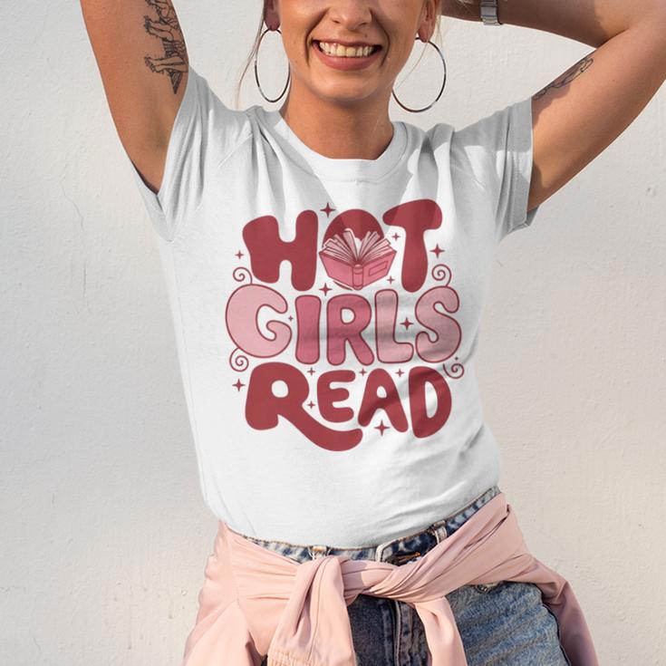 Hot Girls Read Book Lover Feminist Reader Premium Tri-Blend Unisex Jersey T-Shirt