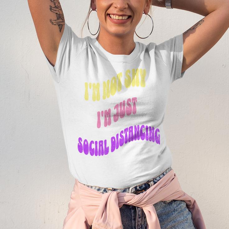 I'm Just Social Distancing Introvert Funny Unisex Jersey T-Shirt I'm Just Social Distancing Introvert Funny Unisex Jersey T-Shirt