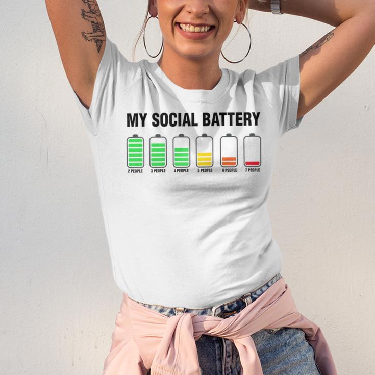 Introvert Cute My Social Battery Raglan Baseball Tee Unisex Jersey T-Shirt Introvert Cute My Social Battery Raglan Baseball Tee Unisex Jersey T-Shirt