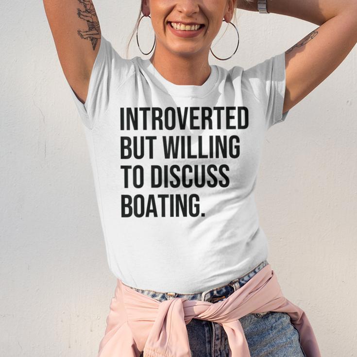 Introverted Boater Boating Introvert Unisex Jersey T-Shirt