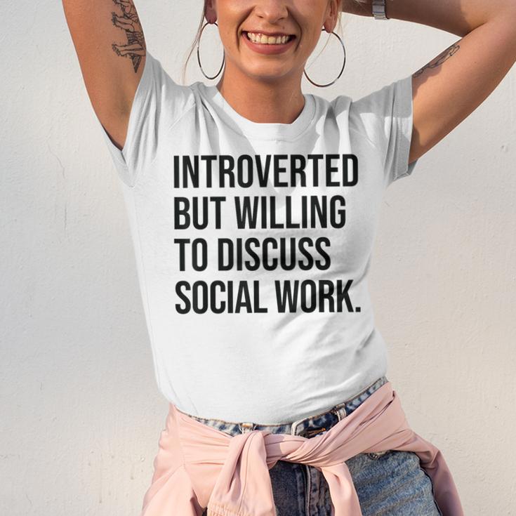 Introverted Caseworker Social Work Introvert Unisex Jersey T-Shirt Introverted Caseworker Social Work Introvert Unisex Jersey T-Shirt