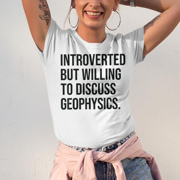 Introverted Geophysicist Geophysics Introvert Unisex Jersey T-Shirt Introverted Geophysicist Geophysics Introvert Unisex Jersey T-Shirt