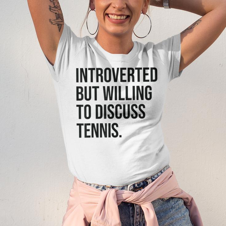 Introverted Tennis Player Tennis Introvert Unisex Jersey T-Shirt Introverted Tennis Player Tennis Introvert Unisex Jersey T-Shirt