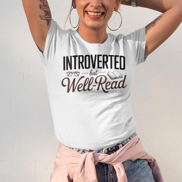Introverted But Well-Read Book Lover Unisex Jersey T-Shirt Introverted But Well-Read Book Lover Unisex Jersey T-Shirt
