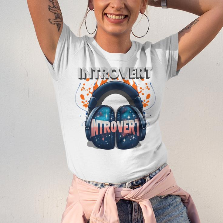 Introvert's Best Friend Noise-Canceling Headphones Unisex Jersey T-Shirt