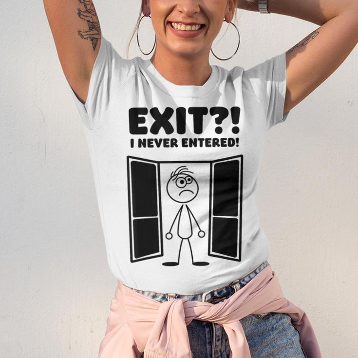 Irony Sarcasm Introvert Dry Humor Cartoon Comic Geek Nerd Unisex Jersey T-Shirt