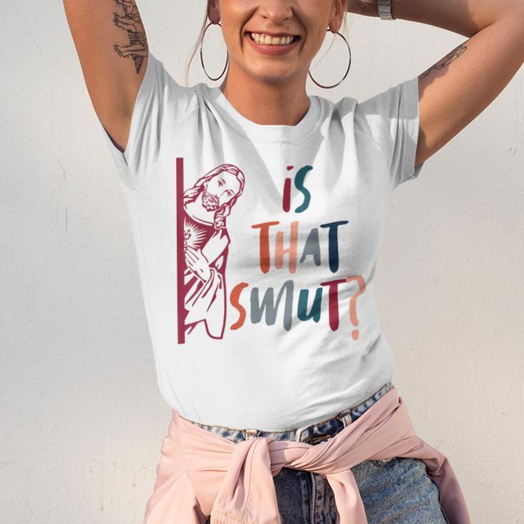 Jesus God Smut Reader Smut Reading Book Is That Smut Unisex Jersey T-Shirt