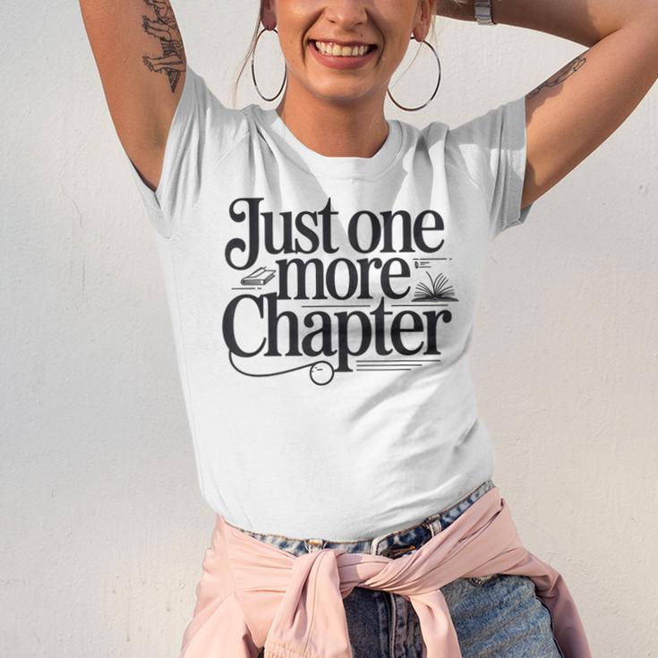 Just One More Chapter Book Lover Quote Reading Unisex Jersey T-Shirt