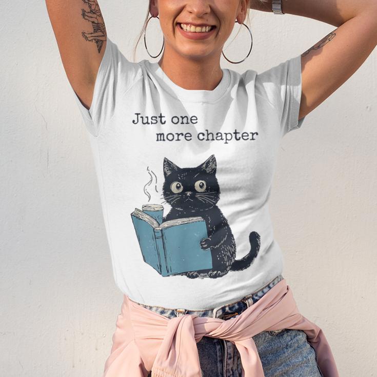 Just One More Chapter Bookworm Cat Book Lover Unisex Jersey T-Shirt Just One More Chapter Bookworm Cat Book Lover Unisex Jersey T-Shirt