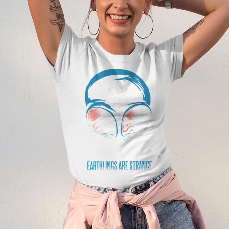 Keep Calm Earthlings Are Strange Alien Introvert Unisex Jersey T-Shirt