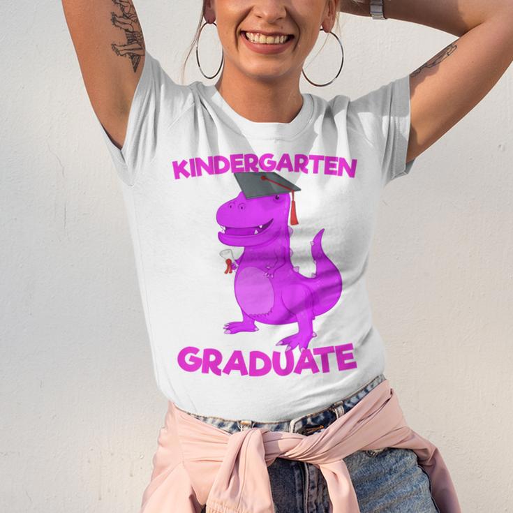 Kids Kindergarten Graduation Idea For Girls Dinosaur Unisex Jersey T-Shirt
