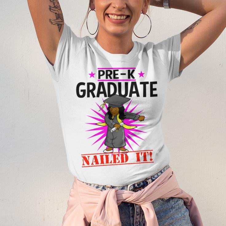 Kids Pre K Graduation Flossing Girl Nailed It Graduate Girls Unisex Jersey T-Shirt