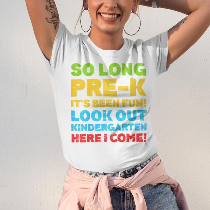 Kids So Long PRE-K It's Been Fun Shirt Boy Girl Graduation Unisex Jersey T-Shirt