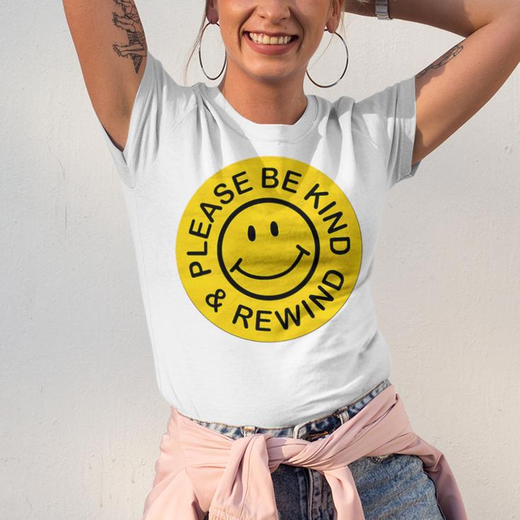 Be Kind Rewind Shirt Retro Nostalgia Sticker 80s 90s Tee Premium Tri-Blend Unisex Jersey T-Shirt