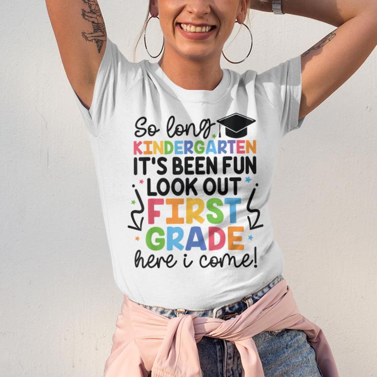 Kindergarten Graduation Graduate 1st Grade Here I Come Kids Unisex Jersey T-Shirt